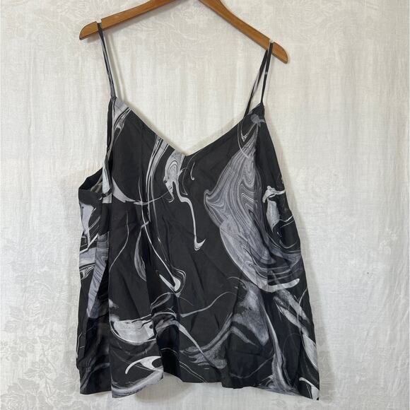 Athleta Tops - Athleta Tank Top 3X Gray Abstract Print NEW Adjustable Satin Calm Cool Cami